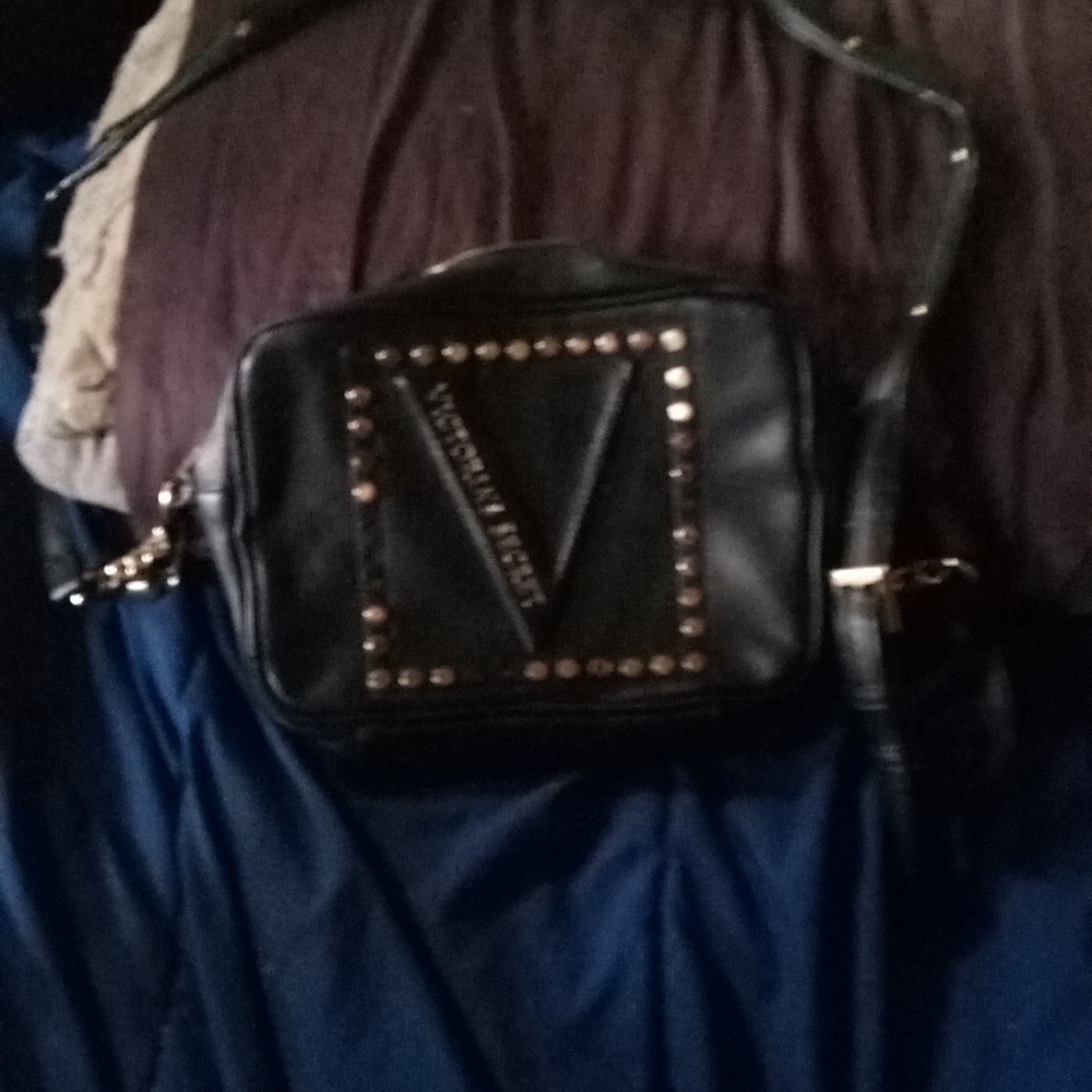 Victoria's Secret Black Studded Crossbody Bag